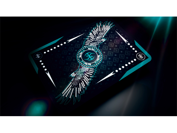 Aqua Falcon Throwing Cards by Rick Smith Jr. and De'vo