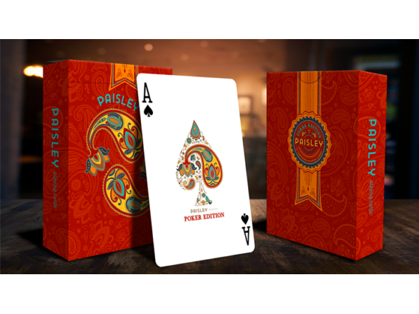 Paisley Poker Red Playing Cards by by Dutch Card House Company