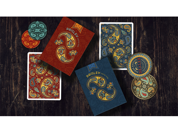 Paisley Poker Red Playing Cards by by Dutch Card House Company