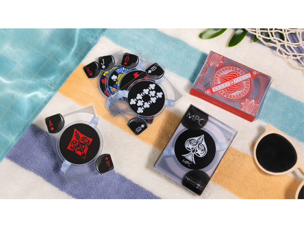 Red Transparent Playing Cards by MPC