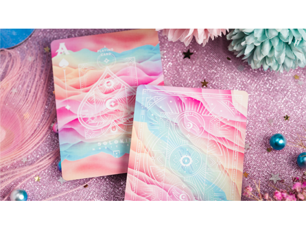 Solokid Rainbow Dream (Red Pink) Playing Cards by Solokid Playing Card Co.