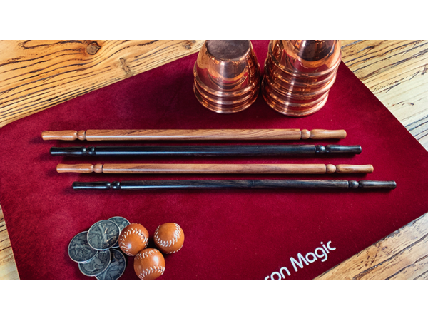 Wooden wand PRO (Standard Black) by Harry He & Bacon Magic