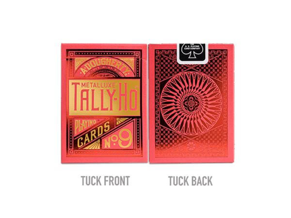 Tally-Ho Red (Circle) MetalLuxe Playing Cards by US Playing Cards