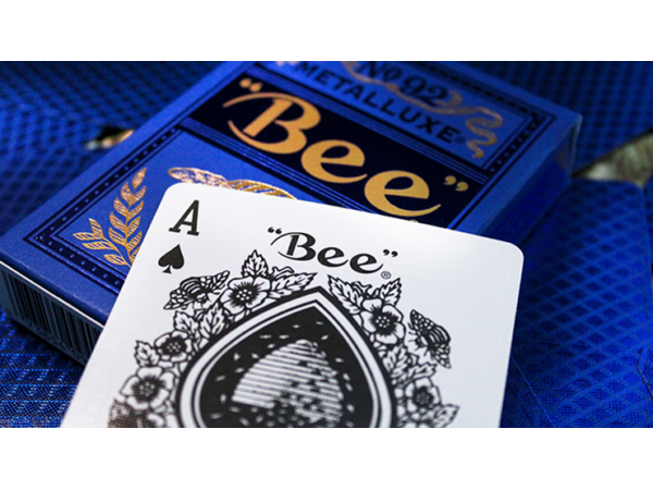 Bee Blue MetalLuxe Playing Cards by US Playing Card