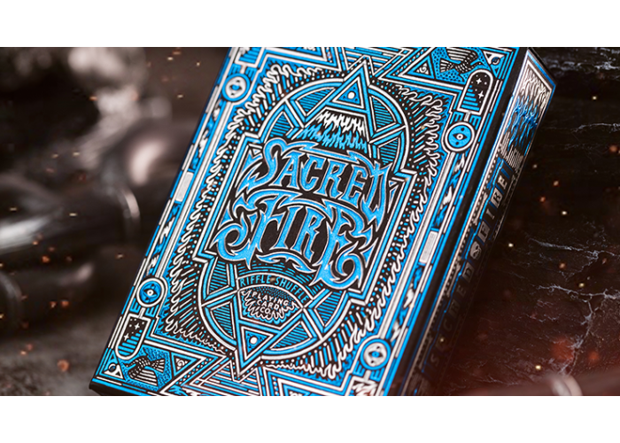 Sacred Fire (Sapphire Blaze) Playing Cards by Riffle Shuffle