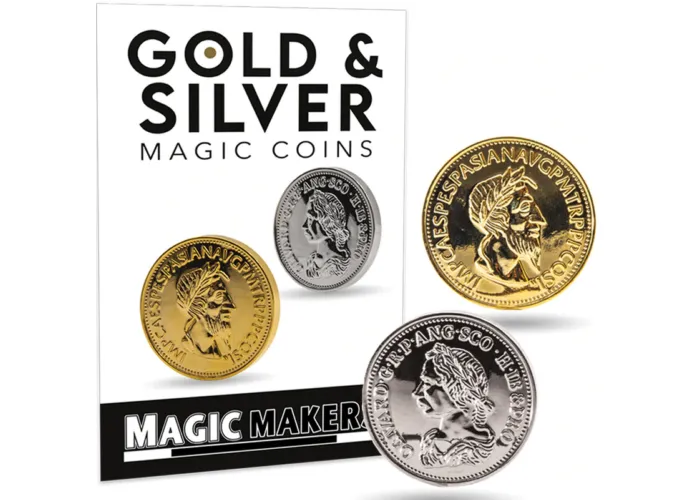 Gold and Silver Coin Magic Illusion