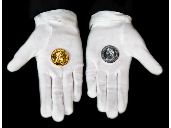 Gold and Silver Coin Magic Illusion