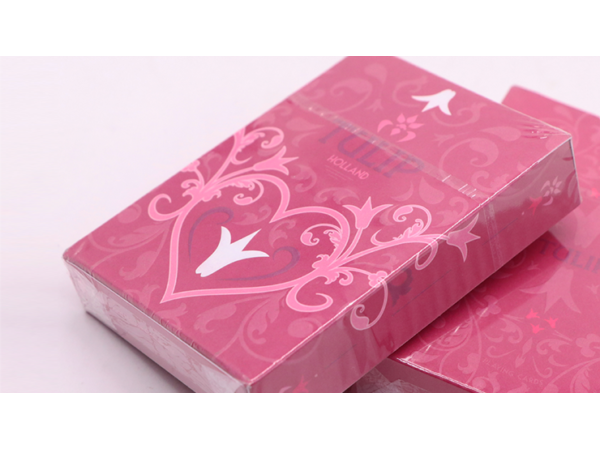 Pink Tulip Playing Cards Dutch Card House Company