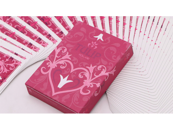 Pink Tulip Playing Cards Dutch Card House Company