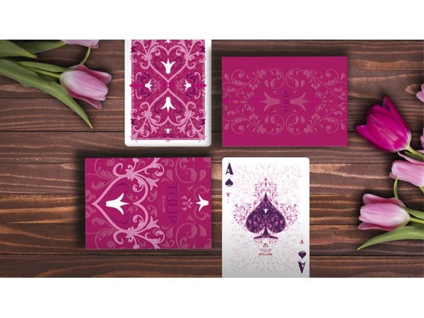 Pink Tulip Playing Cards Dutch Card House Company