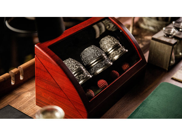 Artisan Engraved Cups and Balls in Display Box by TCC