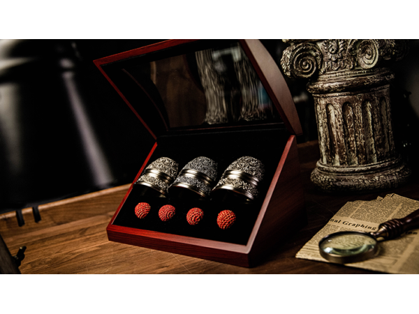 Artisan Engraved Cups and Balls in Display Box by TCC