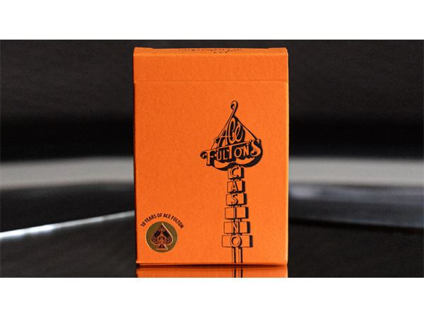 ACE FULTON'S 10 YEAR ANNIVERSARY SUNSET ORANGE PLAYING CARDS