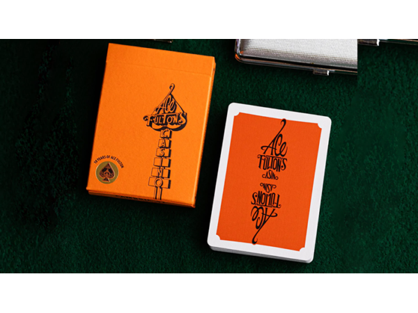 ACE FULTON'S 10 YEAR ANNIVERSARY SUNSET ORANGE PLAYING CARDS