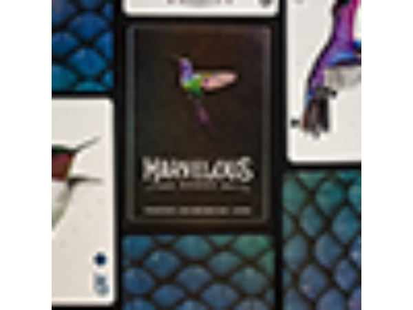 Marvelous Hummingbird Feathers (Blue) Playing Cards by Kellar