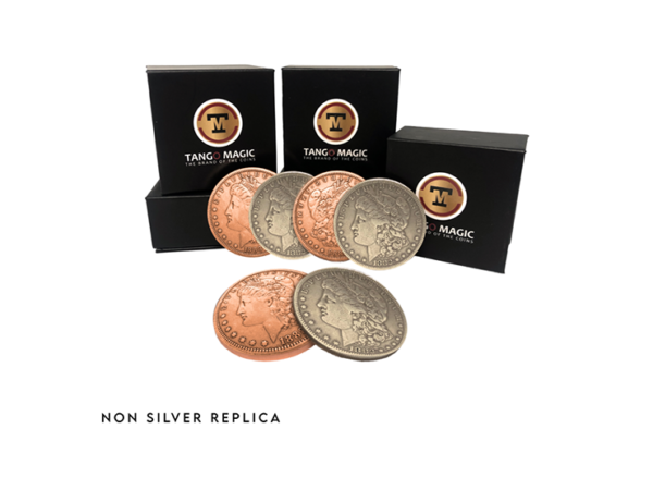 Replica Morgan Hopping Half (Gimmicks and Online Instructions) by Tango Magic - Trick