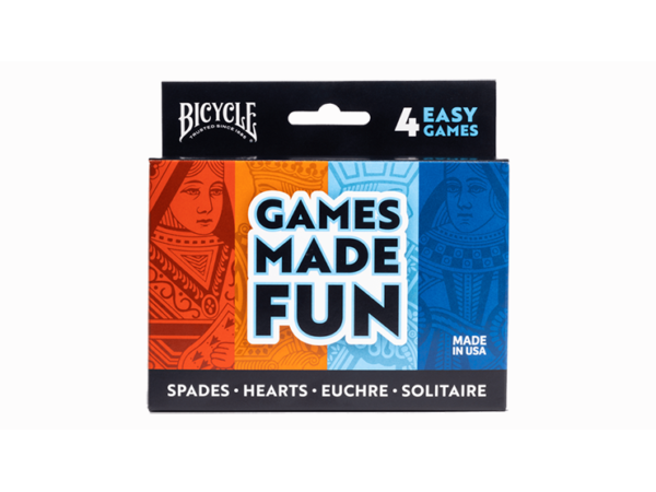 Bicycle 4 Game Pack (Euchre, Spades, Hearts and Solitaire) by US Playing Card