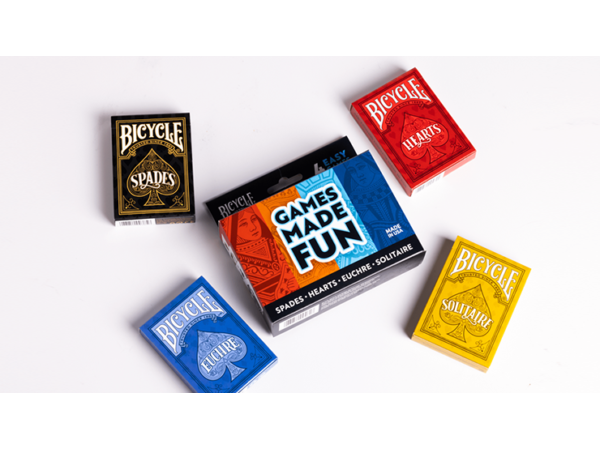 Bicycle 4 Game Pack (Euchre, Spades, Hearts and Solitaire) by US Playing Card