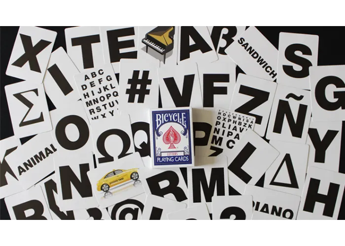 Bicycle Special LETTERS Blue Playing Cards (plus 10 Online Effects)
