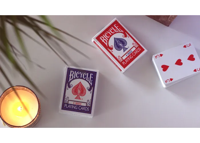 Bicycle 4 Index Blue (Gimmicks and Online Instructions)