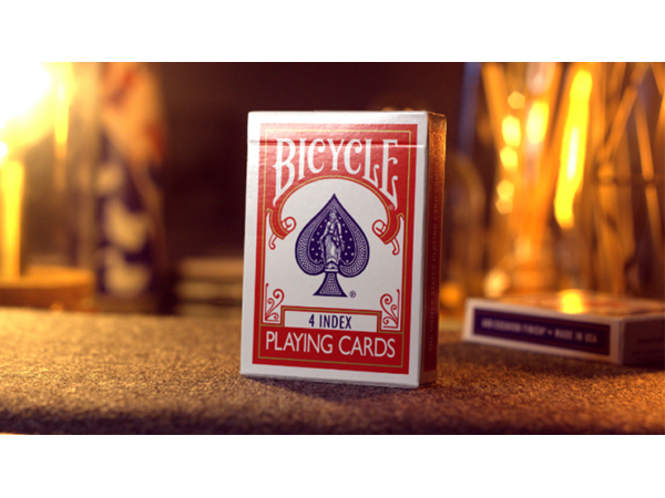 Bicycle 4 Index Blue (Gimmicks and Online Instructions)