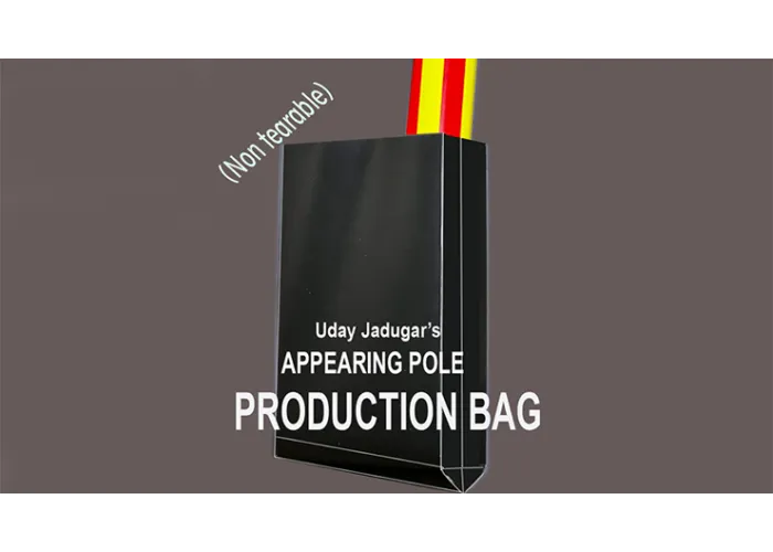 APPEARING POLE BAG BLACK (Gimmicked / No Tear) by Uday Jadugar
