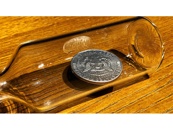 REAL COIN IN BOTTLE (HALF) by Bacon Magic
