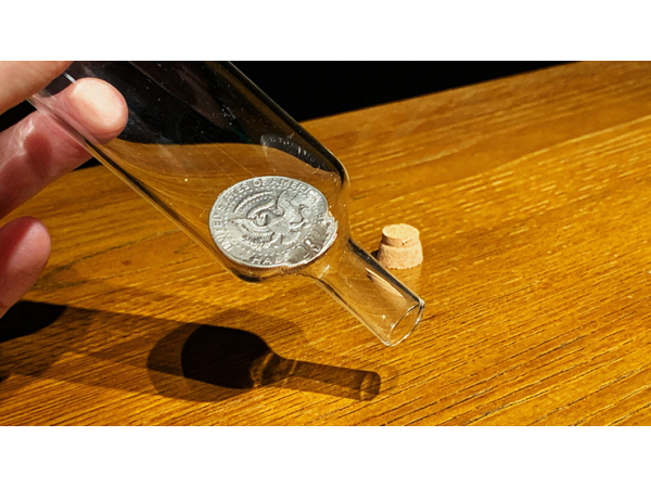 REAL COIN IN BOTTLE (HALF) by Bacon Magic