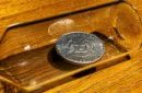 REAL COIN IN BOTTLE (HALF) by Bacon Magic – Image 1