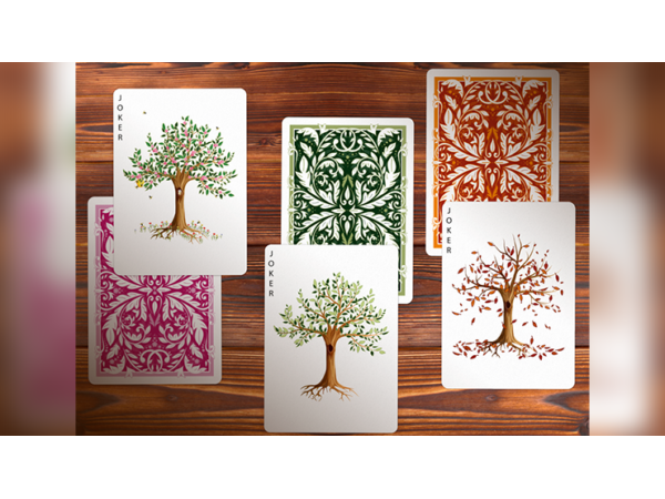 Leaves Summer Collector's White (Number Seal) Playing Cards by Dutch Card House Company