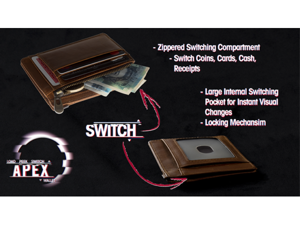 Apex Wallet Brown (Gimmick and Online instructions) by Thomas Sealey