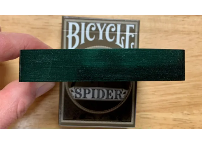 Gilded Bicycle Spider (Green) Playing Cards