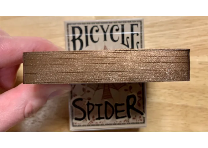Gilded Bicycle Spider (Tan) Playing Cards
