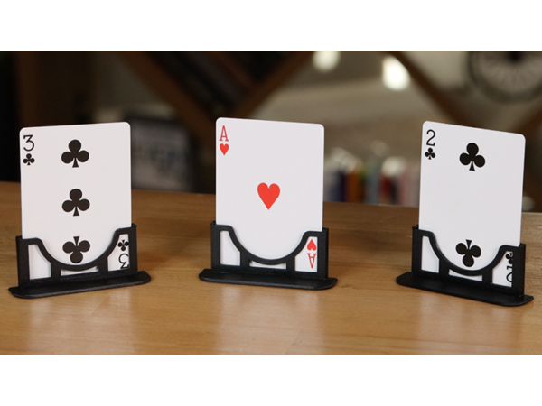Three Cards Monte Stand RED (Gimmicks and Online Instruction) by Jeki Yoo