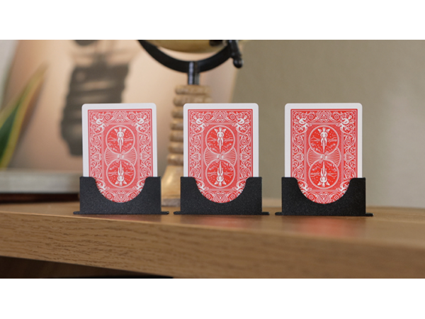 Three Cards Monte Stand RED (Gimmicks and Online Instruction) by Jeki Yoo