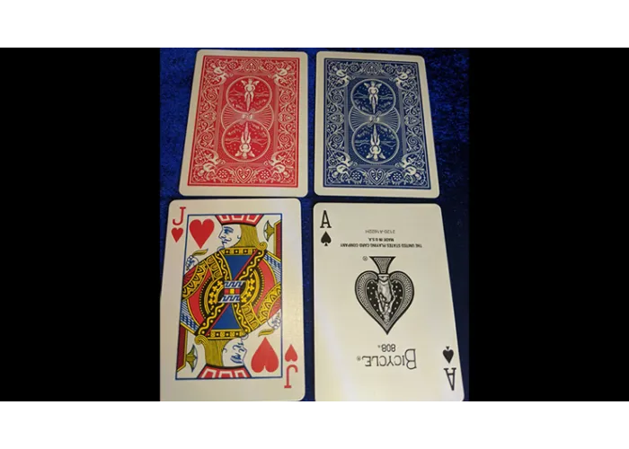 Magnetic Card- Bicycle Cards (2 Per Package) Double Back Blue by Chazpro