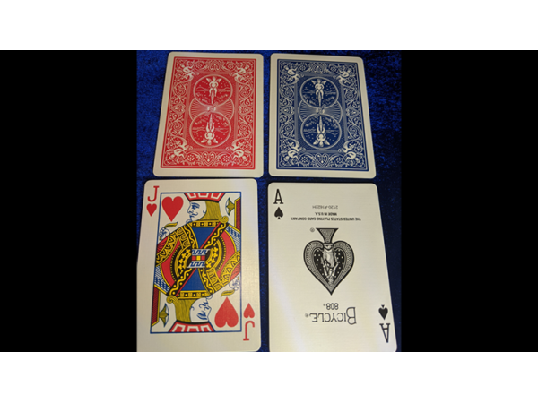 Magnetic Card- Bicycle Cards (2 Per Package) Double Back Blue by Chazpro