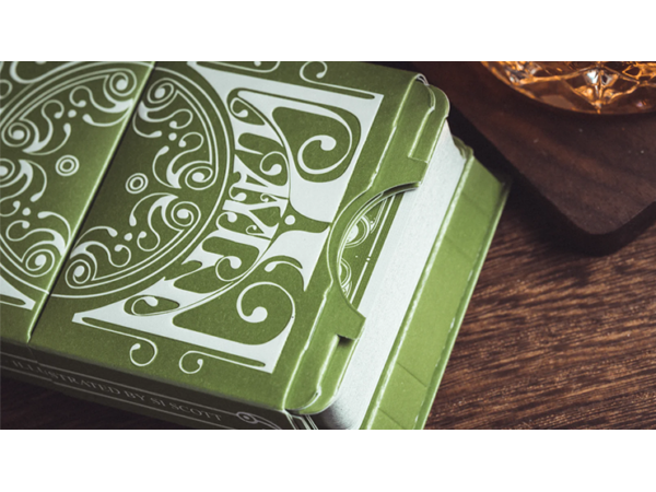 Smoke & Mirrors V8, Green (Deluxe) Edition Playing Cards by Dan & Dave