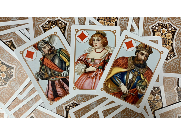 Gilded Four Continents (Copper) Playing Cards