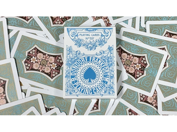 Gilded Four Continents (Blue) Playing Cards