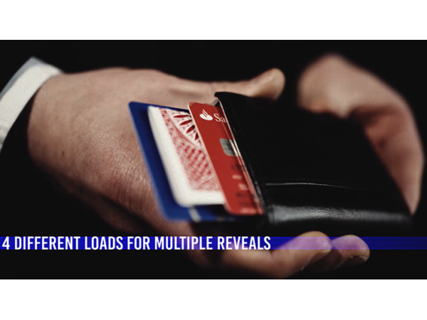 Comet Wallet Black Leather Silver Shell (Gimmicks and Online Instruction) by Andrew Dean