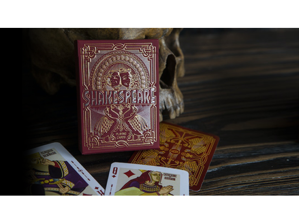 Shakespeare (Burgundy) Playing Cards