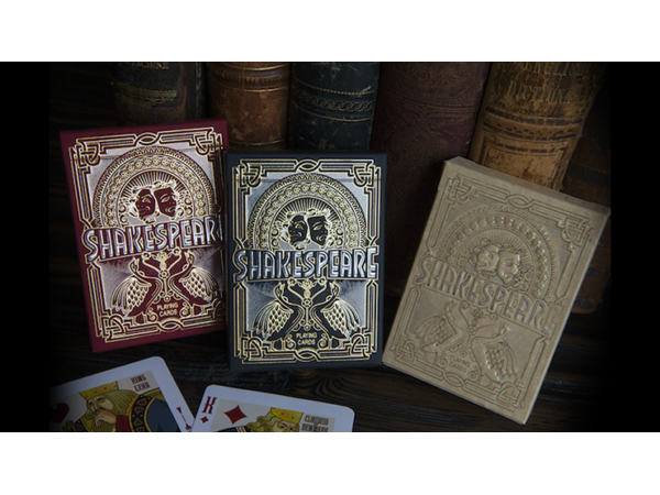 Shakespeare (Burgundy) Playing Cards