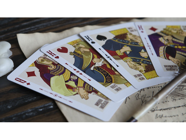 Shakespeare (Burgundy) Playing Cards