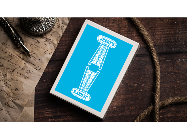 Jerry's Nugget (Icey Blue) Marked Monotone Playing Cards