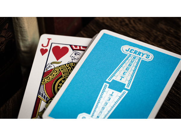 Jerry's Nugget (Icey Blue) Marked Monotone Playing Cards