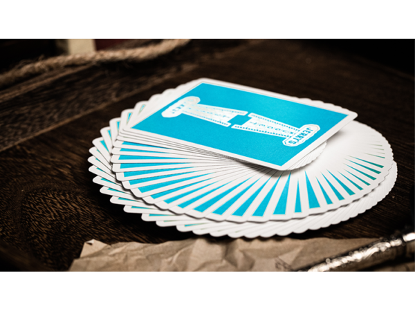 Jerry's Nugget (Icey Blue) Marked Monotone Playing Cards