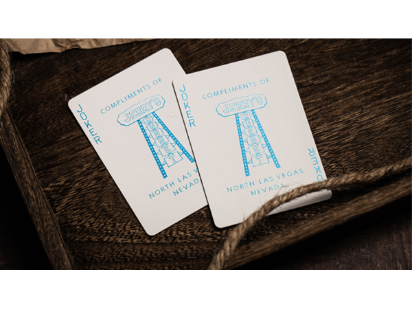 Jerry's Nugget (Icey Blue) Marked Monotone Playing Cards