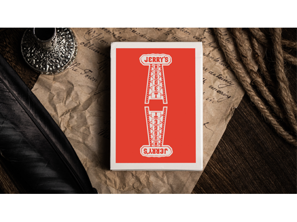 Jerry's Nugget (Atomic Red) Marked Monotone Playing Cards