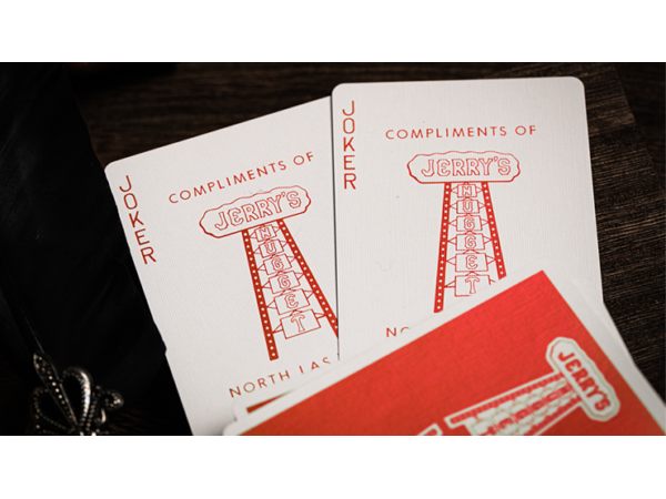 Jerry's Nugget (Atomic Red) Marked Monotone Playing Cards